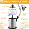 130 W Elétrico Citrus Juicer Laranja Limão Lima Toranja Juicer Corpo de Aço Inoxidável Filtro Prensa Extrator de Laranja